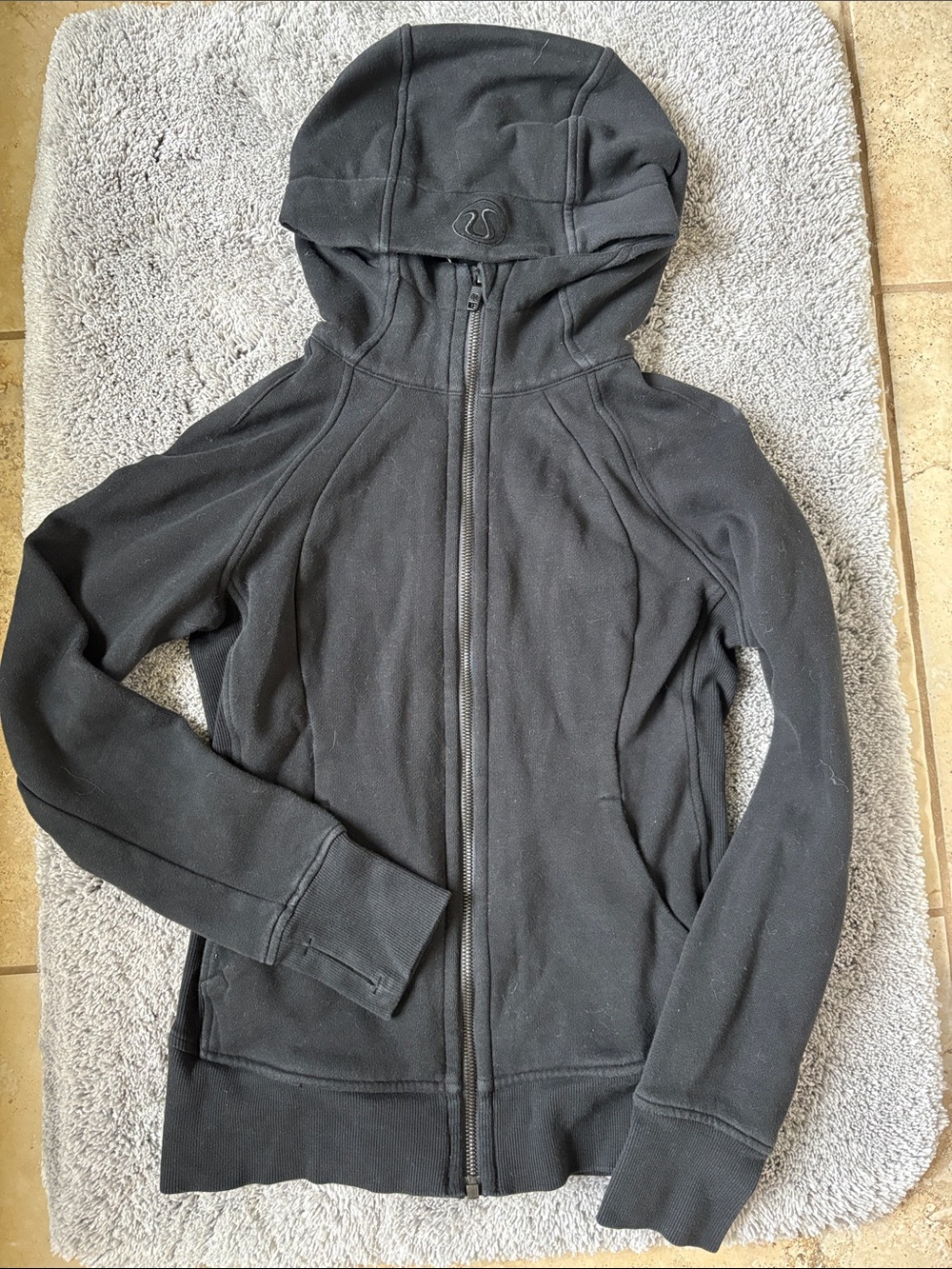 lululemon athletica Black Full-Zip Hooded Jacket
